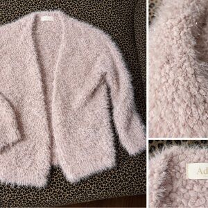 ADORA Soft Pink Fuzzy Cardigan